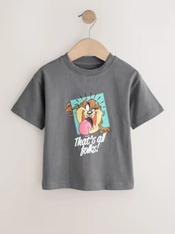 Gris de charbon de bois - T-shirt Looney Tunes manches courtes (3 mois-8 ans)