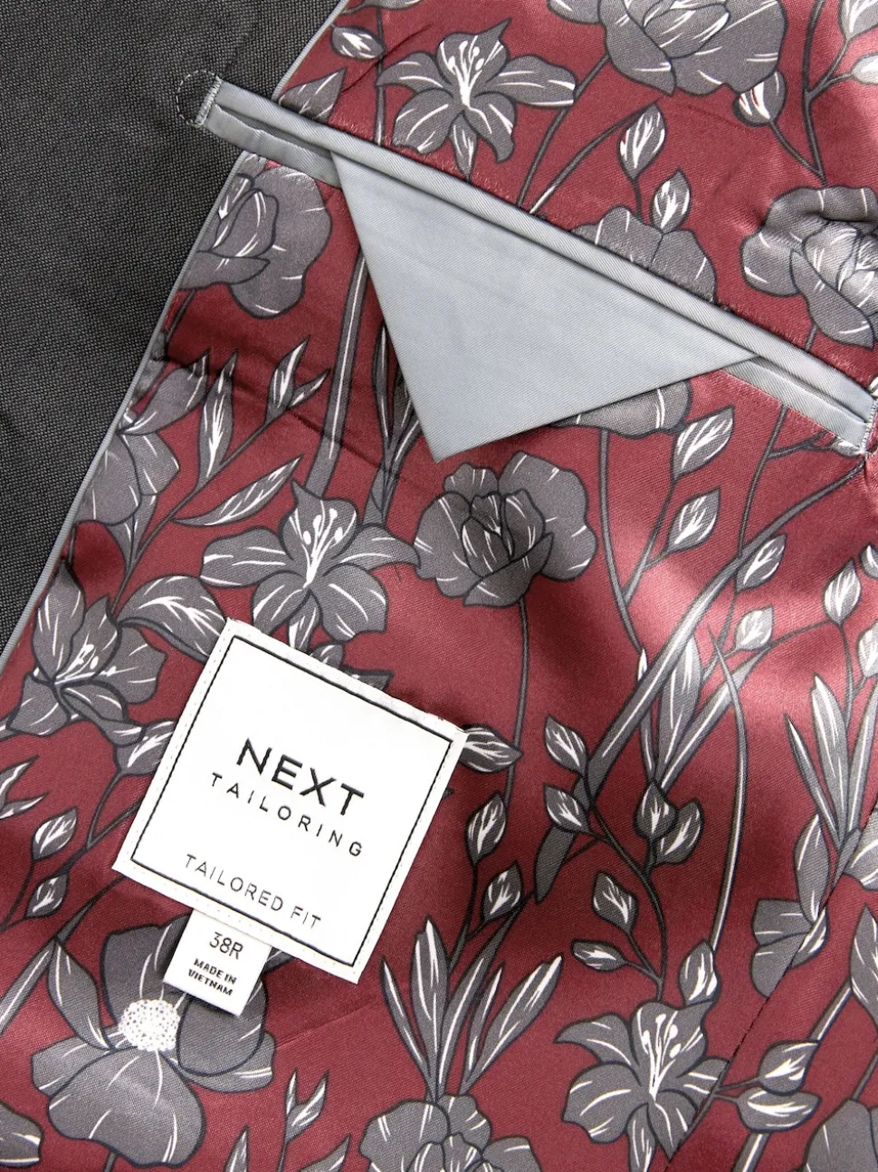 Gris de charbon de bois - Coupe sur mesure - Veste de costume à deux boutons