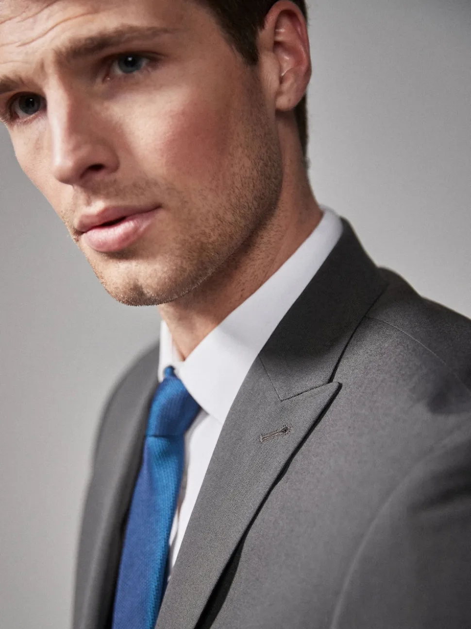 Gris de charbon de bois - Coupe sur mesure - Veste de costume à deux boutons