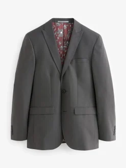 Gris de charbon de bois - Coupe sur mesure - Veste de costume à deux boutons