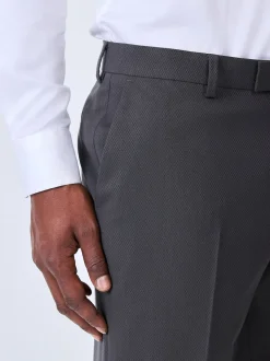 Gris de charbon de bois - Skinny Fit (Skinny Fit) - Pantalon de costume de smoking