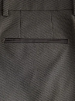 Gris de charbon de bois - Skinny Fit (Skinny Fit) - Pantalon de costume de smoking