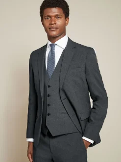 Gris de charbon de bois - Slim Fit (Slim Fit) - Veste de costume Essential