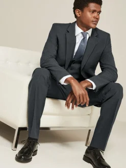 Gris de charbon de bois - Slim Fit (Slim Fit) - Veste de costume Essential