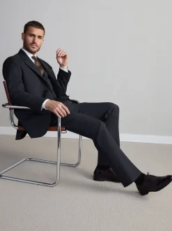 Gris de charbon de bois - Vestes de Costume Nova Fides Signatures Coupe classique en laine italienne 100%