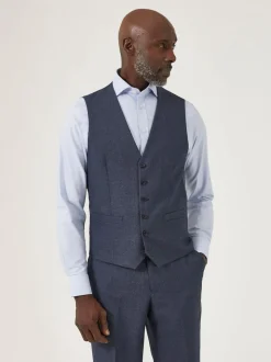 Gris foncé - Modèle droit - Skopes Harcourt Single Breasted Coupe sur mesure Suit Gilet