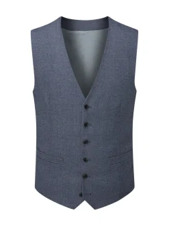 Gris foncé - Modèle droit - Skopes Harcourt Single Breasted Coupe sur mesure Suit Gilet
