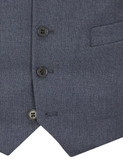 Gris foncé - Modèle droit - Skopes Harcourt Single Breasted Coupe sur mesure Suit Gilet