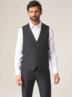Gris foncé - Skopes Madrid Regular Fit Suit Waistcoat (gilet de costume à coupe régulière)
