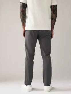 Gris foncé - Slim Fit (Slim Fit) - Pantalon chino stretch