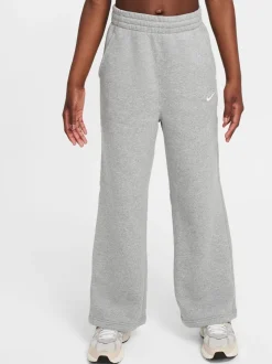 Gris foncé chiné - Pantalon de jogging Nike Club en polaire coupe large