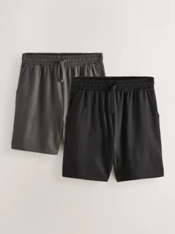 Gris foncé/noir - Lot de 2 shorts de jogging Loopback Soft Touch