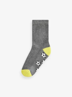 Gris Football - Paquet de chaussettes rembourrées en coton riche 7