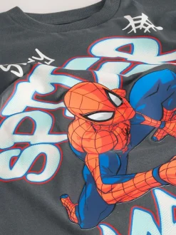 Gris gel anthracite - T-shirt Spiderman à manches courtes (3-16ans)