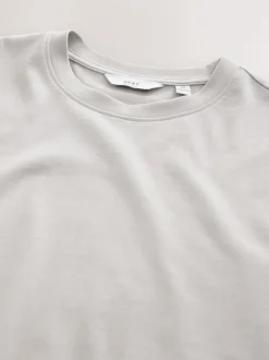 Gris glace - Ajustement régulier - T-shirt épais