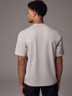 Gris glace - Coupe ample - T-shirt épais