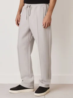 Gris glace - N. Premium Joggings doux au toucher Scuba Coupe ajustée Open