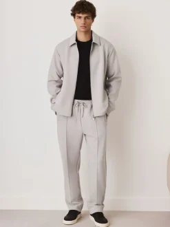 Gris glace - N. Premium Joggings doux au toucher Scuba Coupe ajustée Open