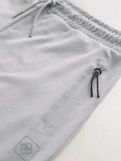 Gris glace - Pantalon de jogging en interlock doux au toucher à poignets