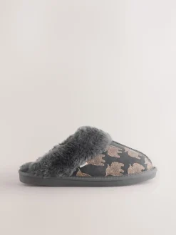 Gris Hamish - Suede Mule Pantoufles