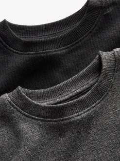 Gris Noir/anthracite - T-shirt Thermal Manches courtes 2 Pack (2-16ans)