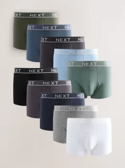 Gris noyau/vert - Boxers hipsters riches en coton mélangé