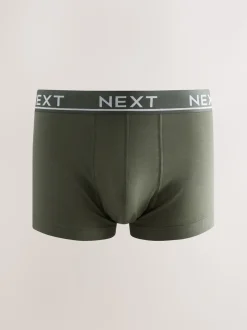 Gris noyau/vert - Boxers hipsters riches en coton mélangé