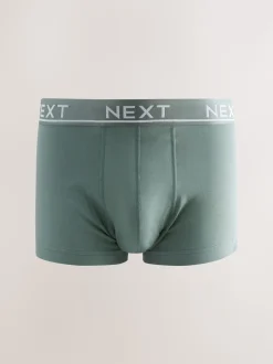 Gris noyau/vert - Boxers hipsters riches en coton mélangé