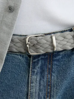 Gris pastel - Ceinture tissée en daim Reiss Jesse