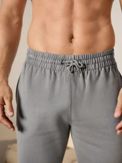 Gris pâle - Jogging ouvert lourd à dos brosse