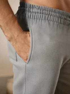 Gris pâle - Jogging ouvert lourd à dos brosse