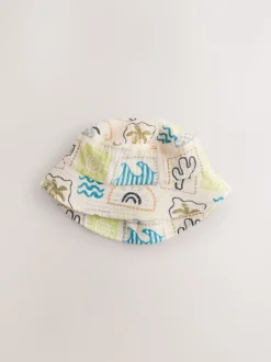 Gris Stampy imprimé tissé - Paquet de bonnets pour bébé 2 (0mois-2ans)
