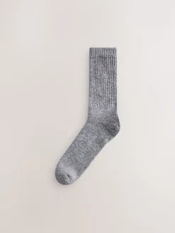 Gris torsadé - Lot de chaussettes épaisses brodées 4