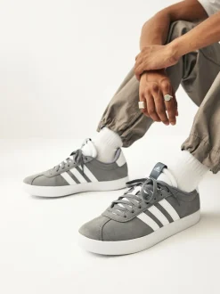 Gris/Blanc - adidas VL Court Trainers
