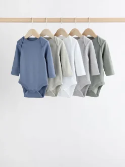 Gris/Blanc - Bodysuits à manches longues 5 Pack