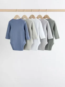 Gris/Blanc - Bodysuits à manches longues 5 Pack