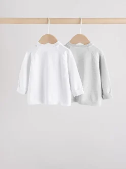 Gris/Blanc - Gris et blanc 2pk Cardigan bébé en maille