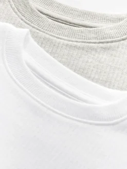 Gris/Blanc - Lot de 2 Hauts thermiques à manches longues (2-16ans)