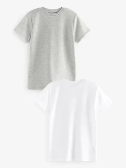 Gris/Blanc - T-shirt Thermal Manches courtes 2 Pack (2-16ans)