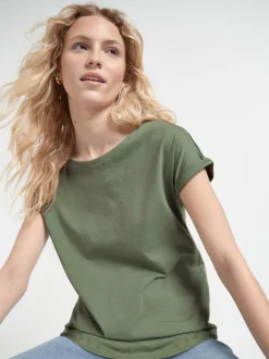 Gris/Blanc/Noir/Bleu marine/Vert kaki - Lot de 5 T-shirts à mancherons