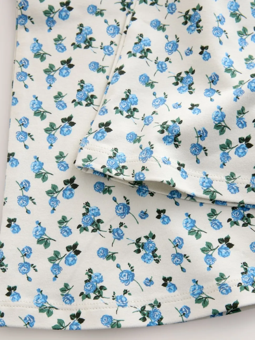 Gris/bleu à slogan fleuri - Ensemble Sweat-shirt et Leggings évasés (3-16ans)