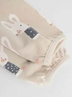 Gris/Crème Character - Ensemble haut à manches longues et leggings 6 pièces (0mois-3ans)