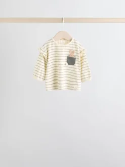 Gris/Crème Character - Ensemble haut à manches longues et leggings 6 pièces (0mois-3ans)