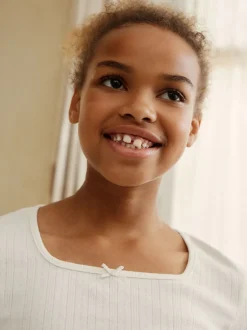 Gris/écru - Pyjama à taille pliée douce (3-16ans)