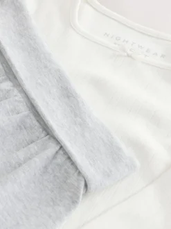 Gris/écru - Pyjama à taille pliée douce (3-16ans)