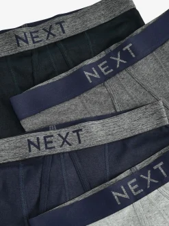 Gris/Marine - Lot de 10 - A-Front Pure 100% Coton Boxer