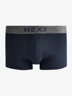 Gris/Marine - Lot de 4 - Boxers hipster 100% coton