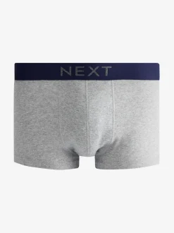 Gris/Marine - Lot de 4 - Boxers hipster 100% coton