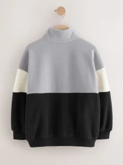 Gris/Noir - Polaire à col cheminée (3-16ans)