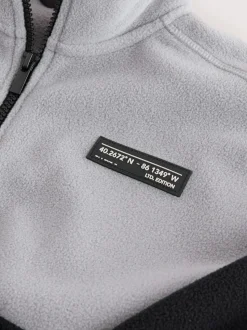 Gris/Noir - Polaire à col cheminée (3-16ans)